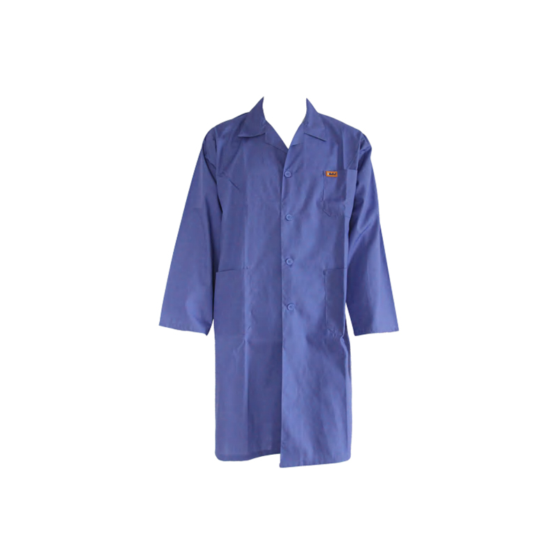 Veste longue respirante bleue en sergé de coton J06, 100 %