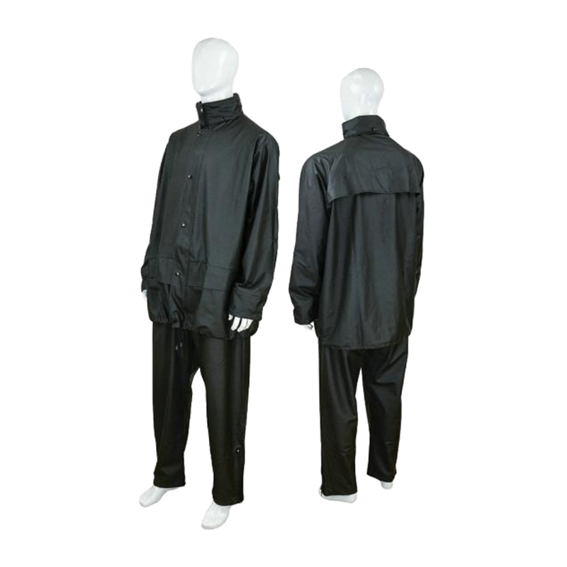 RC401 Manteau imperméable respirant en PU à capuche invisible et double poche