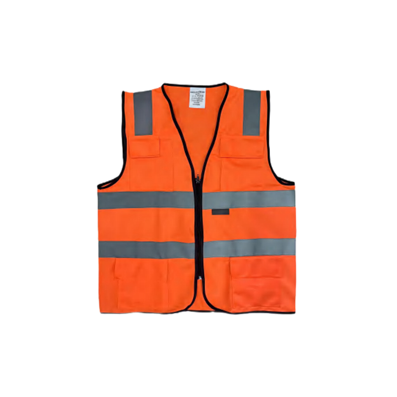 RF014 Gilet de sécurité réfléchissant en polyester respirant orange