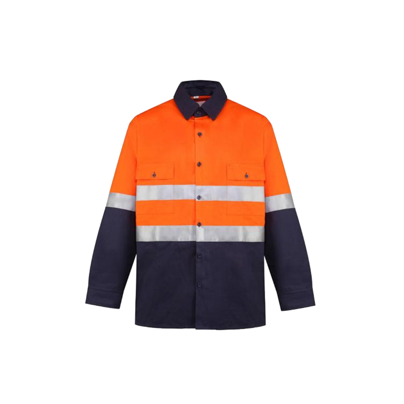 Chemise de travail en sergé de coton à bande réfléchissante S03 5 cm