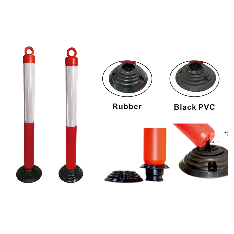 Poteau d'avertissement de diviseur de voie portable TS008